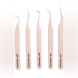 Fiber Tip Lash Tweezers For Eyelash Extension Tweezers Professional